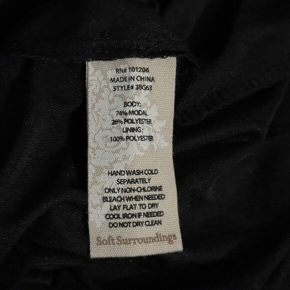 Soft Surroundings Dress Womens Petite Medium Maxi Ruffle Off Shoulder Modal NEW - Picture 5 of 8